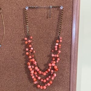 Coral Pink Statement Necklace